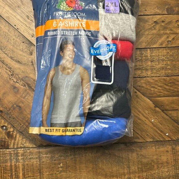 Fruit of the Loom Men's 6-Pack A-Shirts - Multi-Color - Picture 7 of 8